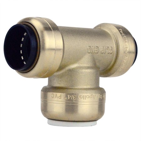 TECTITE BY APOLLO 3/4 in. CTS x 3/4 in. CTS x 3/4 in. IPS Brass Push-To-Connect Slip Tee FSBT3434IPS34